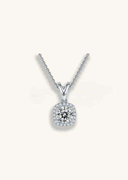 Tidal Diamond 18K White Gold Diamond Necklace