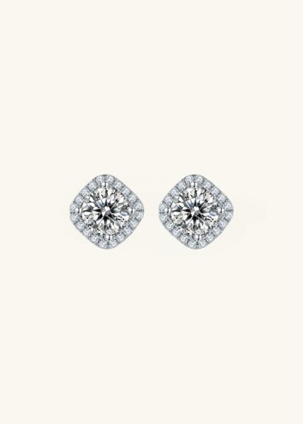 Van Gogh’s Starry 18K White Gold Classic Luxury Inlaid Diamond Earrings