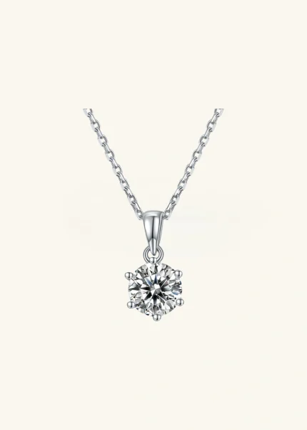 Icebound 18K White Gold Classic Luxury Inlaid Diamond Necklace